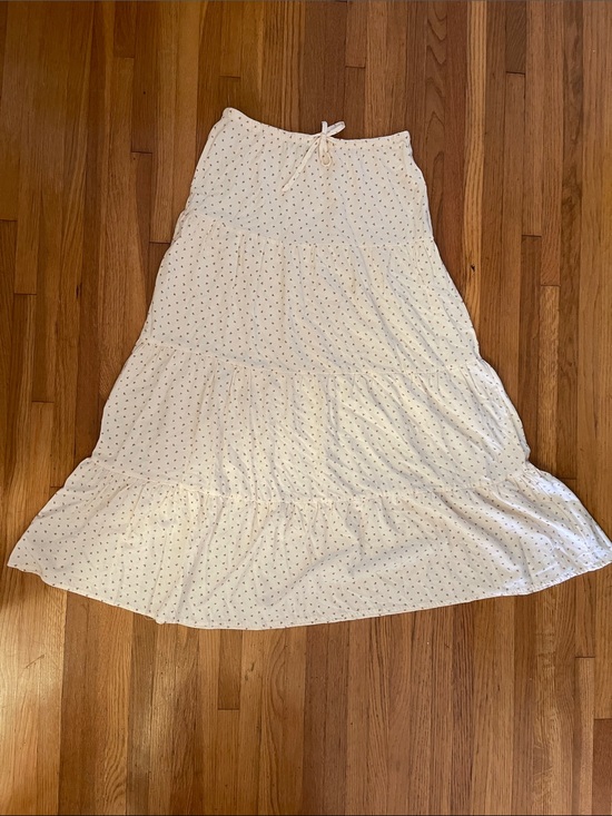 Brandy Melville Dresses & Skirts - Brandy Melville Cream Tiered Maxi Skirt with Tiny Dot Pattern